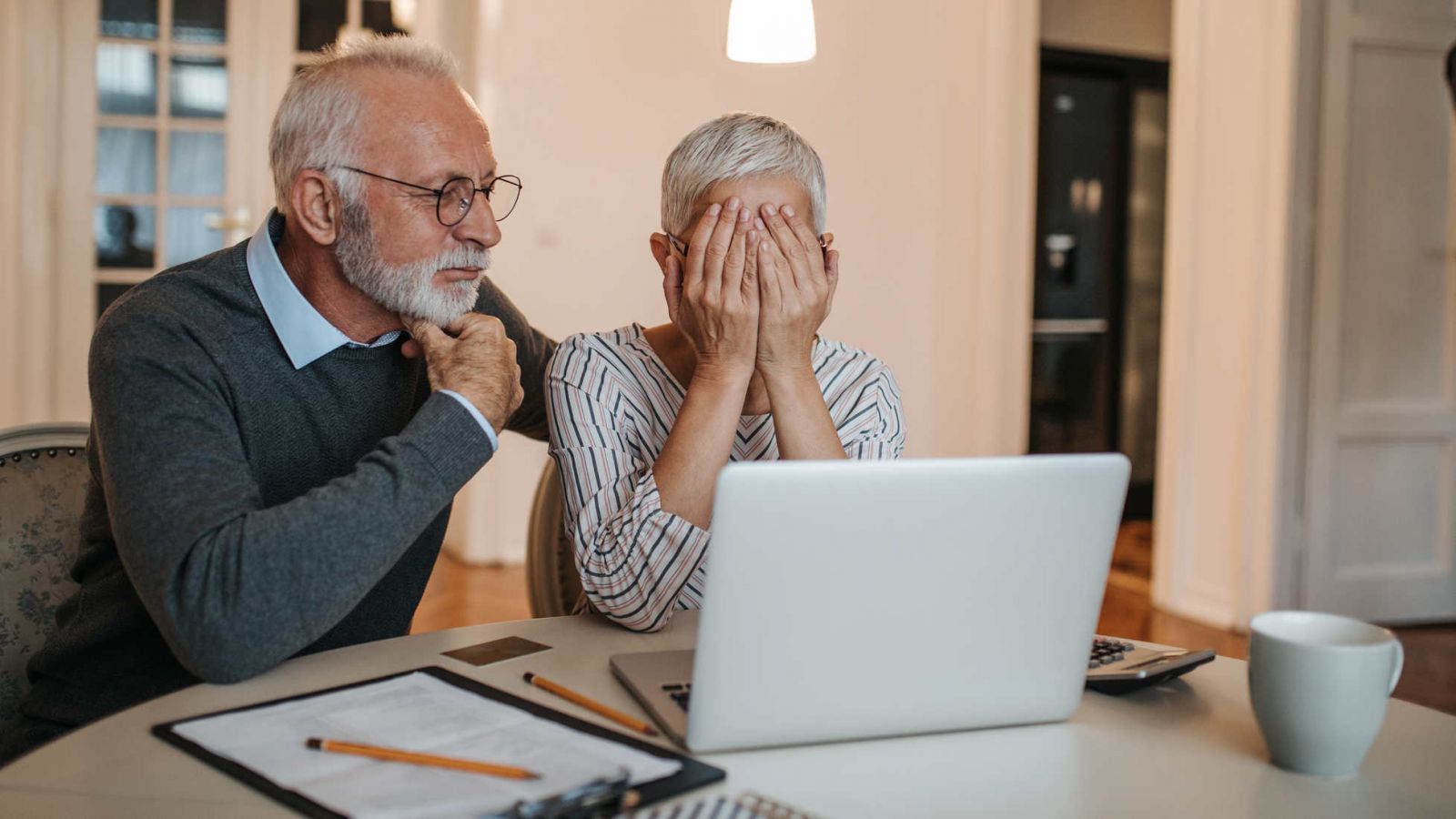 Image of a couple having computer trouble. Image of a couple having computer trouble.